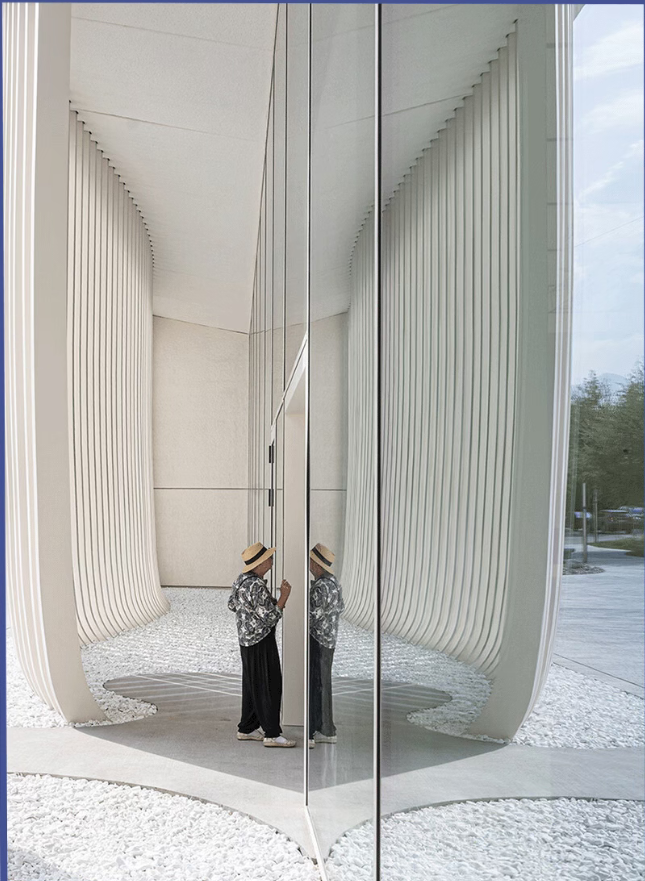 起伏镂空的白色立面:策林尼当代文化中心